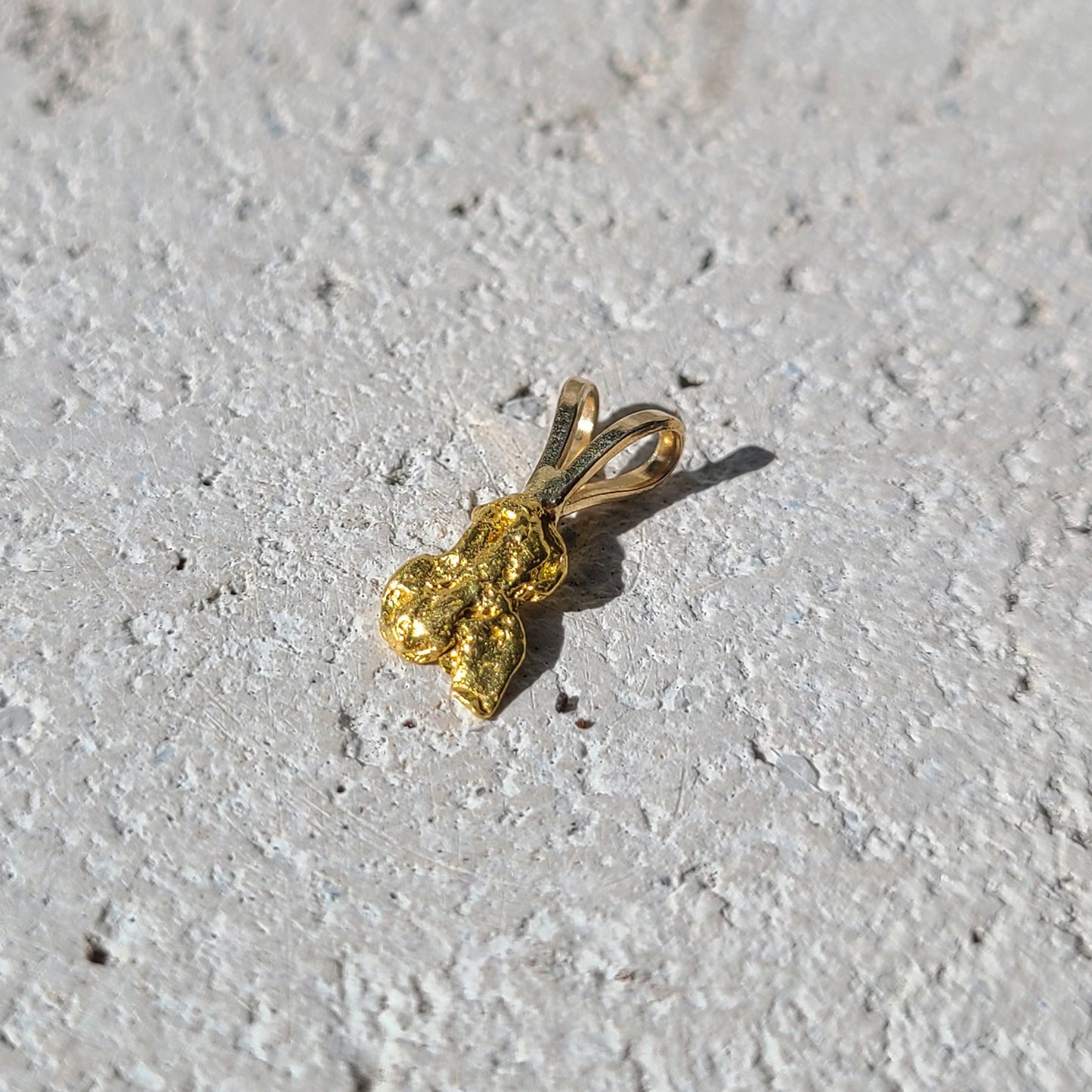 14k Gold Nugget Pendant