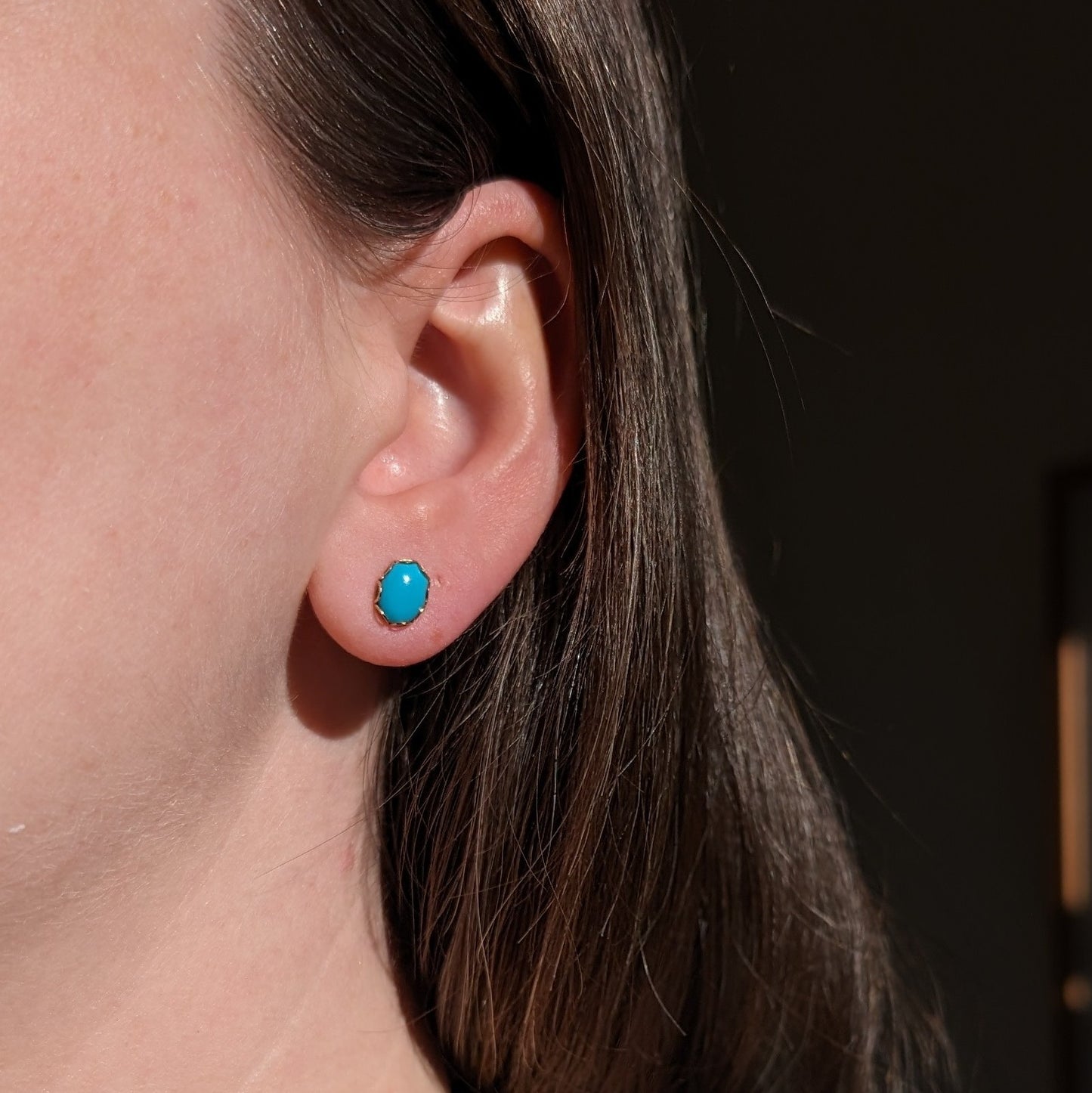14k Turquoise Studs