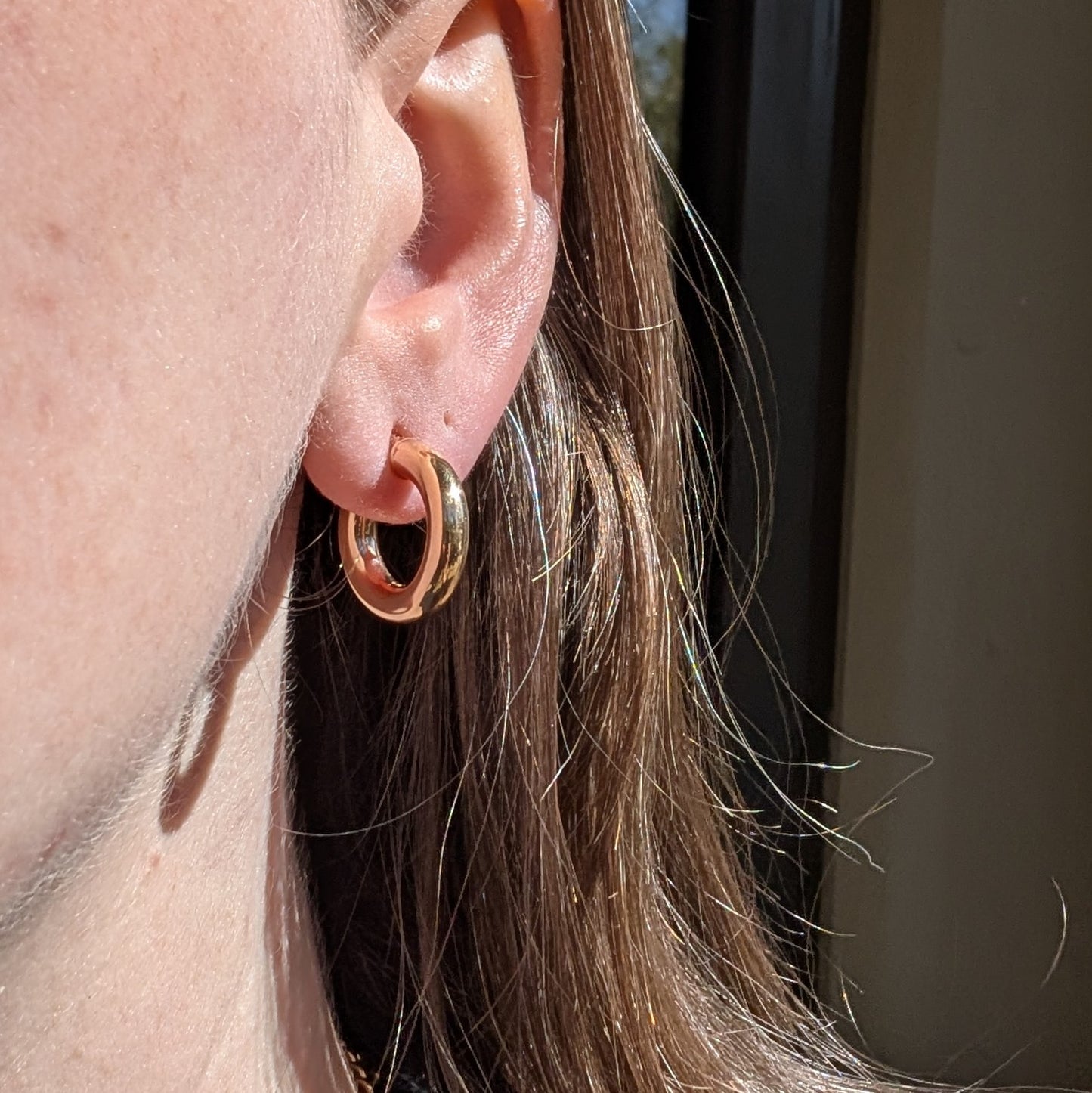 9k Rosy Gold Hoops