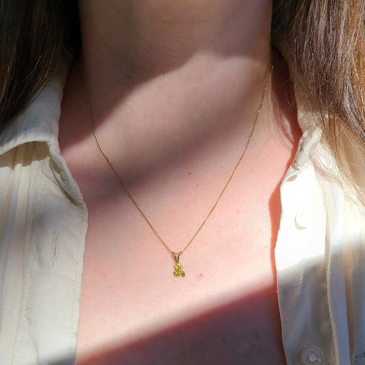 14k Gold Nugget Pendant