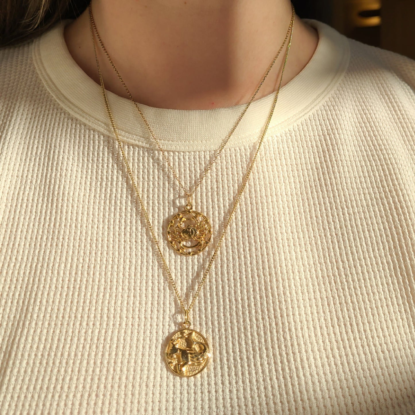 10k Vintage Cancer Charm