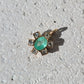 14k Antique Emerald & Rose-Cut Diamond Star Charm
