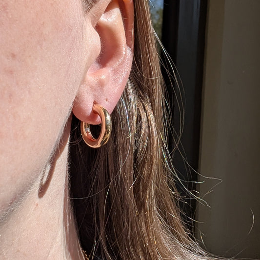 9k Rosy Gold Hoops