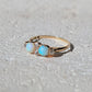 14k Antique Opal & Old Mine Cut Diamond Ring