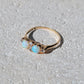 14k Antique Opal & Old Mine Cut Diamond Ring