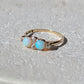 14k Antique Opal & Old Mine Cut Diamond Ring