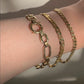 10k Chunky Mixed-Link Bracelet