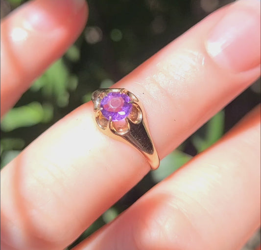 15k Vintage Birks Amethyst Ring