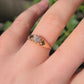 14k Transitional-Cut Diamond Belcher Ring