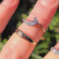 14k Diamond Crescent Moon Ring