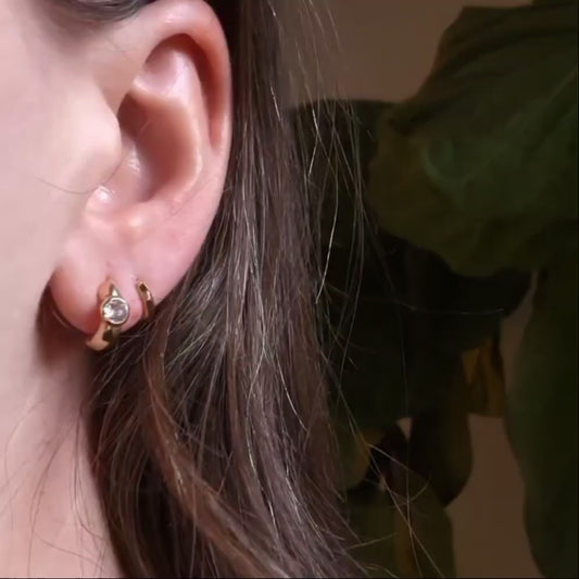 14k Knife Edge Hoops