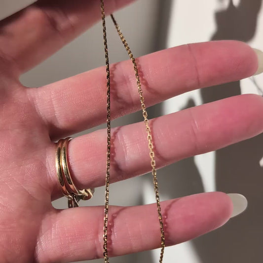 10k Dainty Biker Link Chain