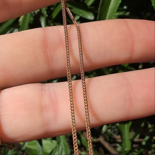 10k Vintage Italy Curb Chain