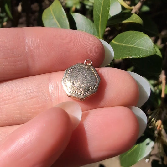 10k Vintage Locket Charm