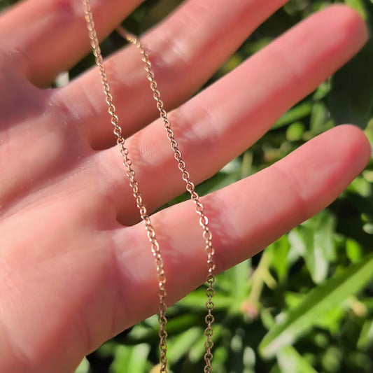 10k Dainty Rolo Chain