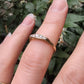 18k 5-Stone Antique Diamond Boat Ring