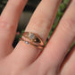 14k Transitional-Cut Diamond Belcher Ring