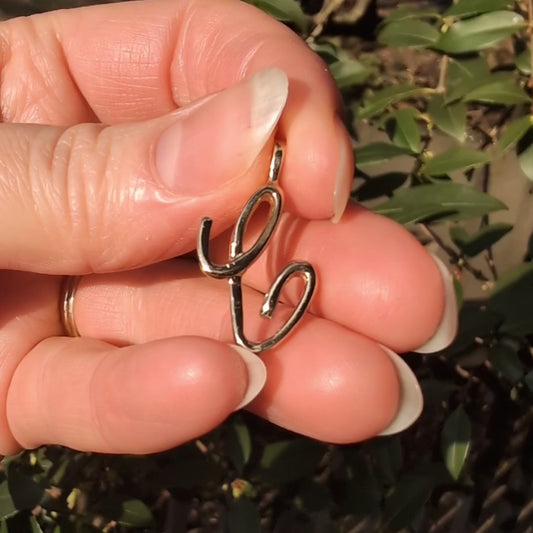 14k "C" Letter Charm