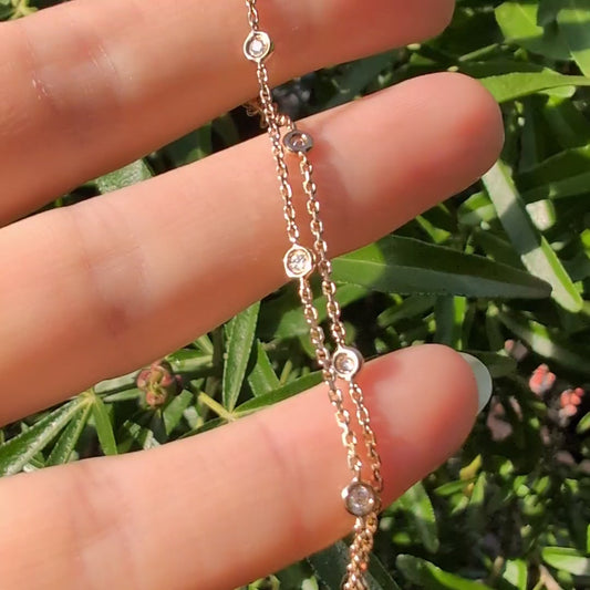 14k Diamond Satellite Bracelet