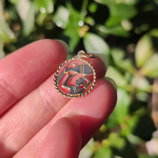 10k Aquarius Charm