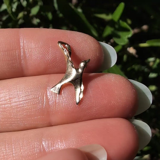 10k Bird Pendant