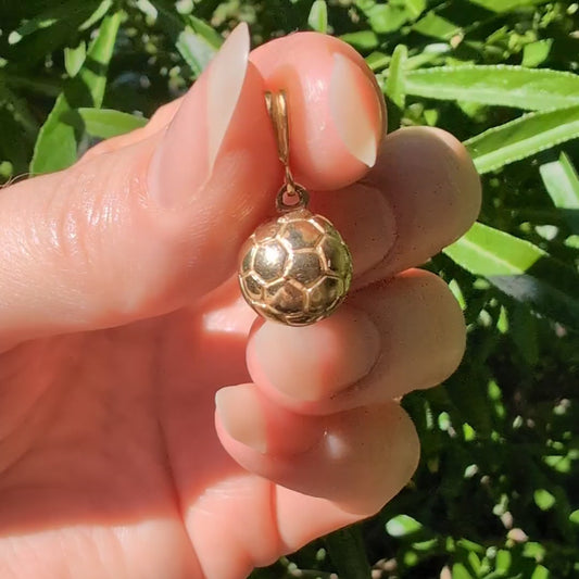10k Soccer Ball Charm