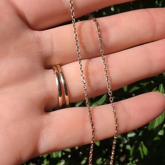 10k Dainty Biker Link Chain