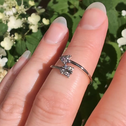 14k Diamond Arrow Ring