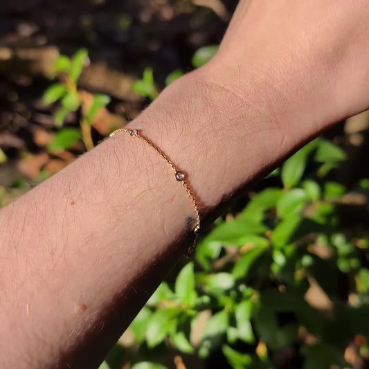 14k Diamond Satellite Bracelet