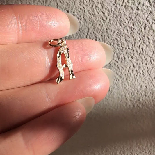10k Letter "A" Charm