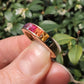 10k Multi-Colour Gemstone Band
