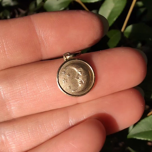 10k Moon & Stars Pendant