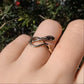 10k Diamond Snake Ring