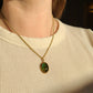 14k Ammolite Oval Pendant